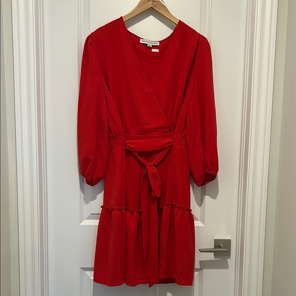 NWOT Elegant Red Wrap Dress